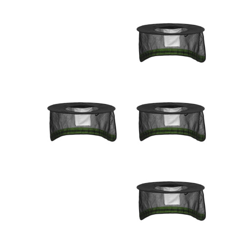 4Stk Schwarz Hard Hat Sonnenschutz Polyester Stahl Nackenabdeckung 1