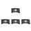 4Stk Schwarz Hard Hat Sonnenschutz Polyester Stahl Nackenabdeckung 4