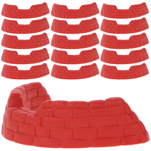 200St Mini Figuren Licht Bruin Plastic U-Gevormde Leger Bunker 2