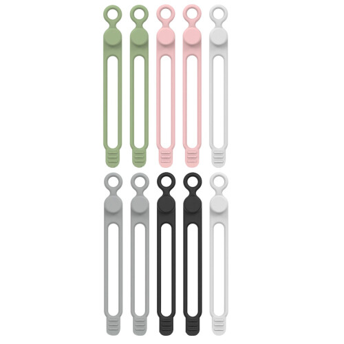 80St Kabel Management Ties Silicone Organizer Voor Kabelopslag