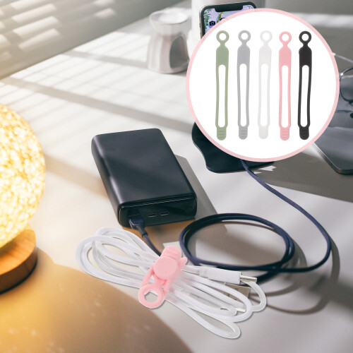 80St Kabel Management Ties Silicone Organizer Voor Kabelopslag 1