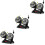 3St USB Kop Ventilator Auto Oplaadbaar Koeling 5