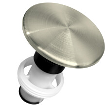 Brushed Nickel Bathroom Sink Drain Stopper LeakProof Push Seal Pop Up Drain Plug Replacement