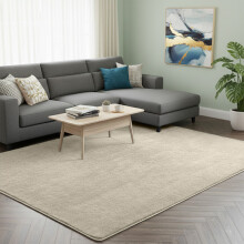 (80x150cm (2.6ft x 5ft), Beige) Super Soft Short Pile Rugs with Anti Slip Dotted Backing-Area Rug for Bedroom, Living Rooom