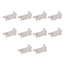 10 Piece Side Mounted Curtain Track Brackets with Hidden Mount Design, Heavy Duty Metal Wall Holders