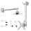 Projector Mount with 118 Inch Extension Pole, Adjustable Ceiling or Wall Bracket, 22lb Capacity 2
