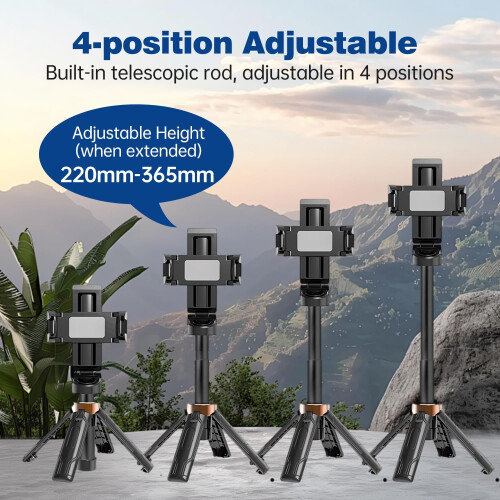 Selfie Stick Tripod with 360 Rotation and Detachable Bluetooth Remote, Extendable for iPhone and Android 2