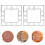 6Pcs Stylish Silver Square Mirror Clock Stickers for Bedroom Decor 9