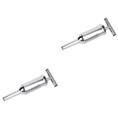 2St Rvs Worstenvuller Set Keukentool Voor Handmatig Vullen Silver 2
