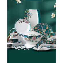 Porcelain Dinnerware Set for 10, Jingdezhen Luxury Palace Design with Handpainted Rose Gold