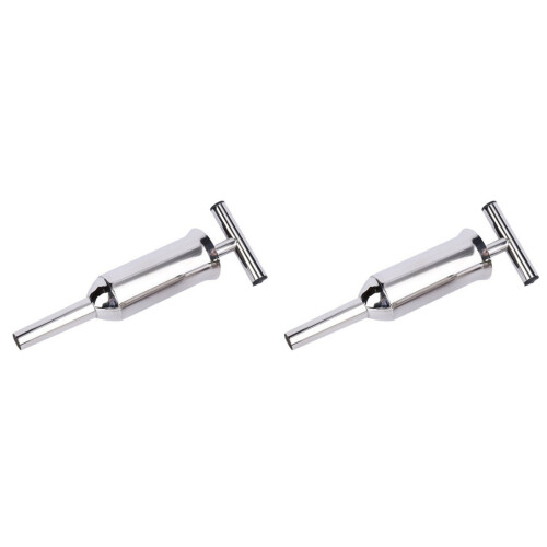 2St Rvs Worstenvuller Set Keukentool Voor Handmatig Vullen Silver 1