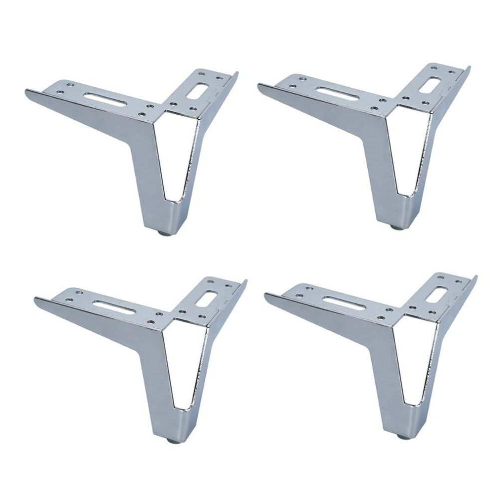 4Pcs 10Cm Chrome Furniture Legs Heavyduty Rustresistant Metal Sofa Base Supports 400Kg Load 9113335722132