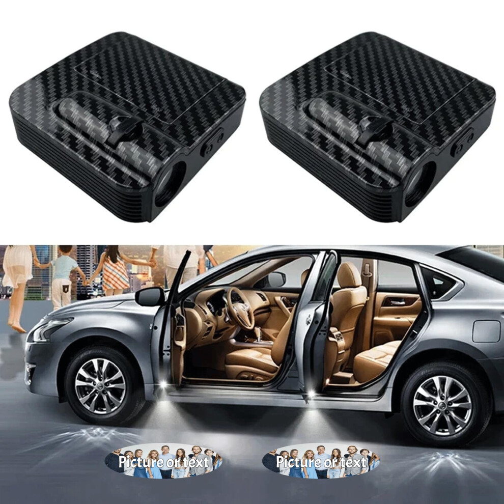 2Pcs Custom Car Door Projector Lights With Hd Projection And Easy Nodrill Universal Fit 9053599160519
