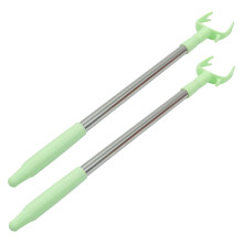 2pcs Telescopic Clothes Rod Adjustable Length NonSlip End for Indoor and Outdoor Drying