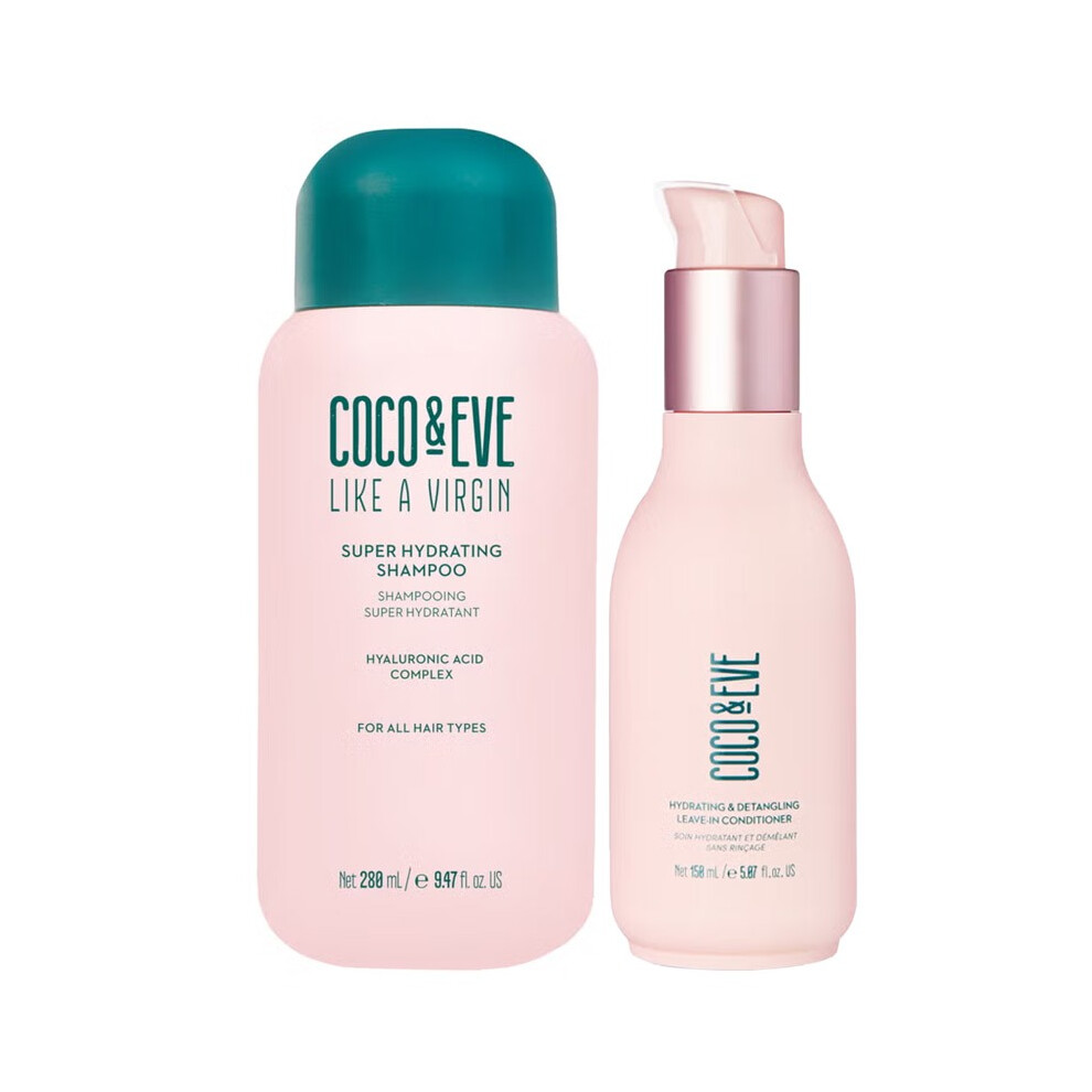 Coco & Eve Like A Virgin Super Hydrating Shampoo 280Ml & Leave-In Cond