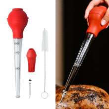 Meat Injector and Turkey Baster 2 in 1 Seasoning Tool for BBQ, Roasting, Beef, Pork, Chicken