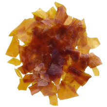 Dewaxed Orange Shellac Flakes 8 oz for Wood Finishing and Furniture Restoration with Warm Finish