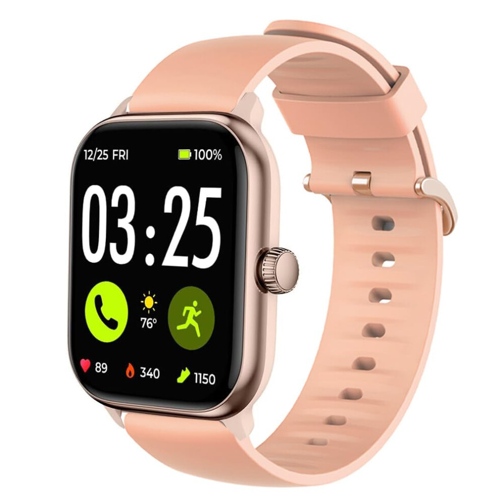 Smartwatch Bands Silicone Replacement Strap For Spade And Co Health Smartwatch 4 1.85 Inch Pink 9455672833875