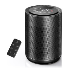 1500W Ceramic Space Heater with Thermostat and Remote, Fast Heating Electric Heater for Office or Bedroom