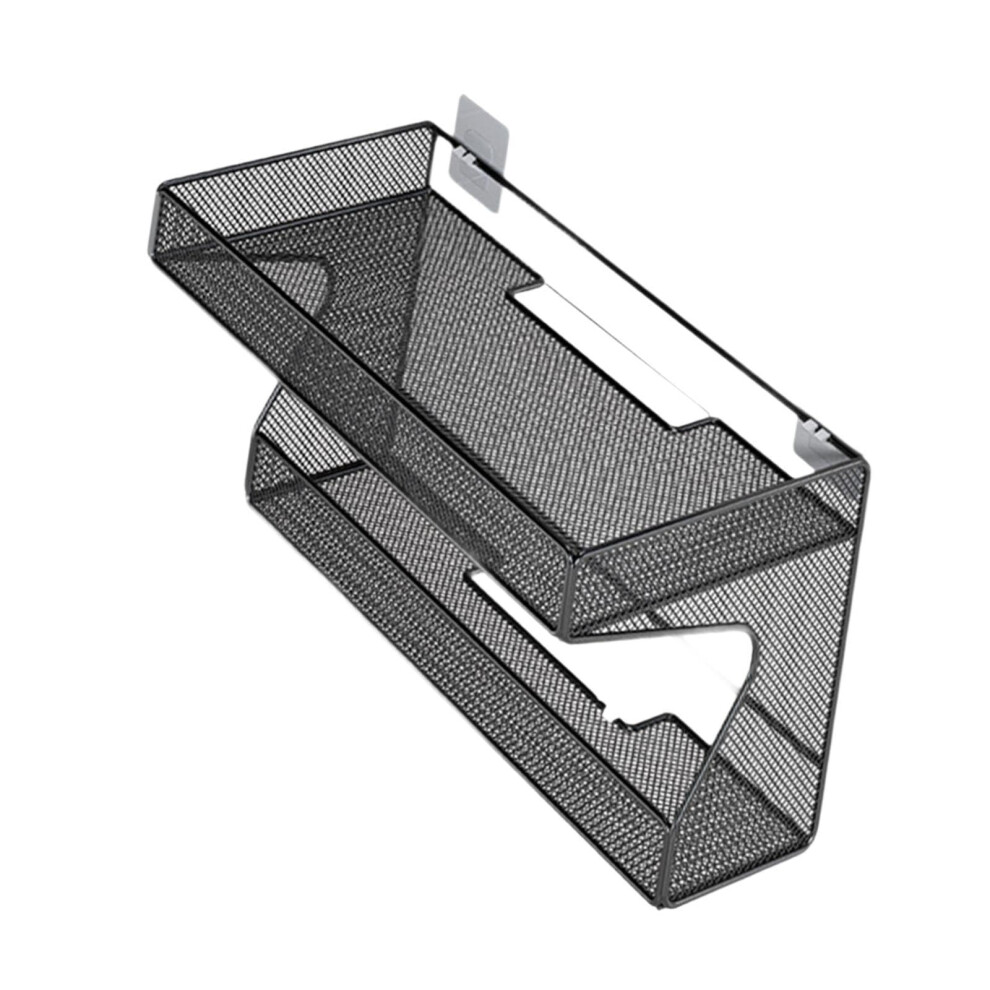 Wall Mounted Router Shelf With Cable Management, 2 Layer Iron Wifi Router Wall Mount For Electronics 9070919948572