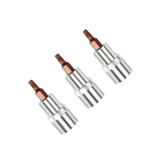 1/4 Inch Drive T20 Torx Bit Socket Set, S2 and Heat Treated CRV Steel, Precision Fit, 1.46 Inch, 3 PCS