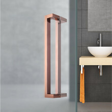 Rose Gold Stainless Steel Glass Door Handle 600mm RustResistant Modern Shower Pull Handle
