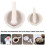 2 Sets Ceramic Mortar and Pestle for Kitchen and Pharmacy, Ergonomic Grip, Easy Clean Surface 2