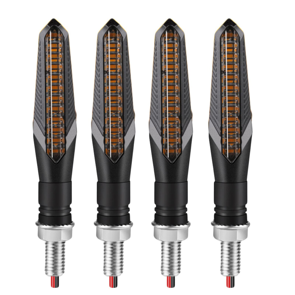 Motorcycle Led Turn Signal Lights 12V Indicators, Super Bright Flowing Design, 4 Pack Amber 9455672836180