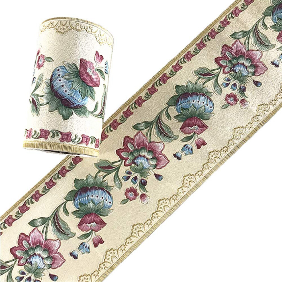 Light Yellow Lantern Flower Peel And Stick Wallpaper Border Pvc 5M Removable For Bathroom Kitchen 9174973492498