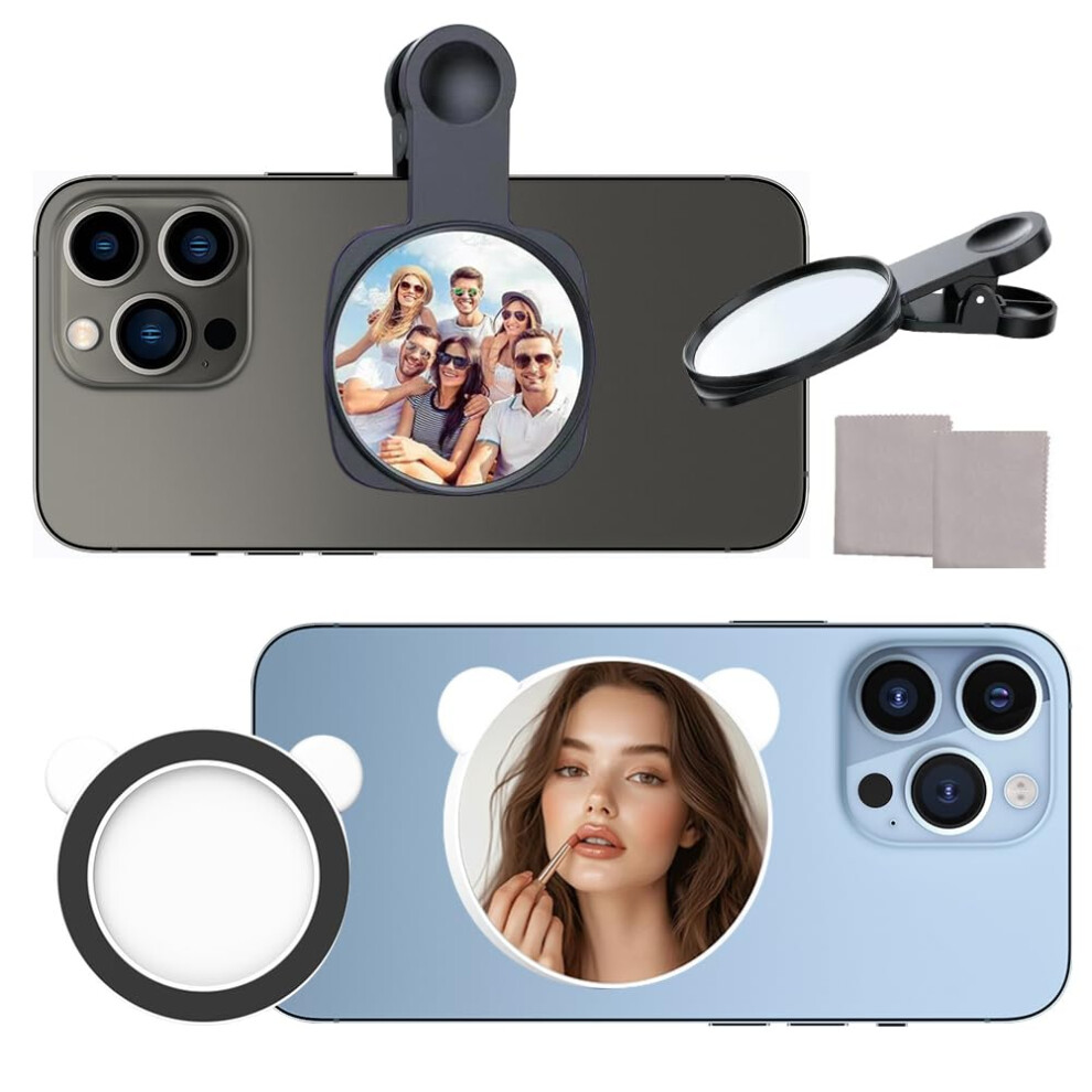 Selfie Mirror Compatible With Magsafe 2 Pack, Magnetic Convex Phone Back Camera Mirror For Vlogging And Streaming 9455672836449
