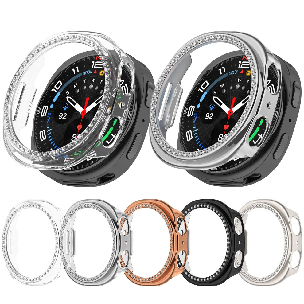 Case 44Mm Bling Rhinestone Protective Cover With Scratchresistant Frame 5 Pack For Samsung Galaxy Watch 8 9053599164647