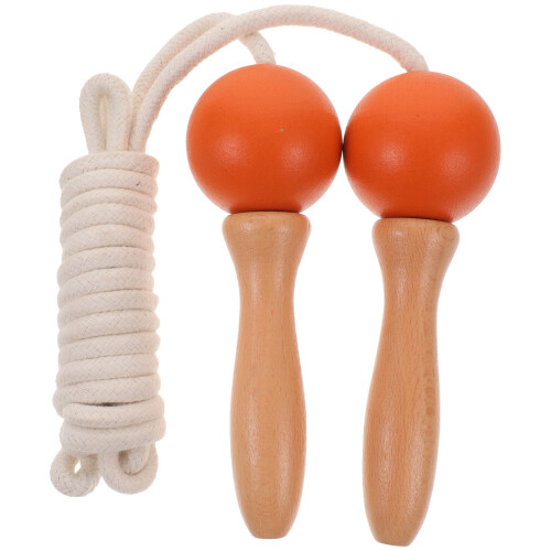 5Stk Orange Hopsseil Baumwolle Mit Holzgriff Für Kinder Training 2