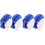 4Stk Blaue Polyester Kappe Turbano Design Elastischer Hut 2