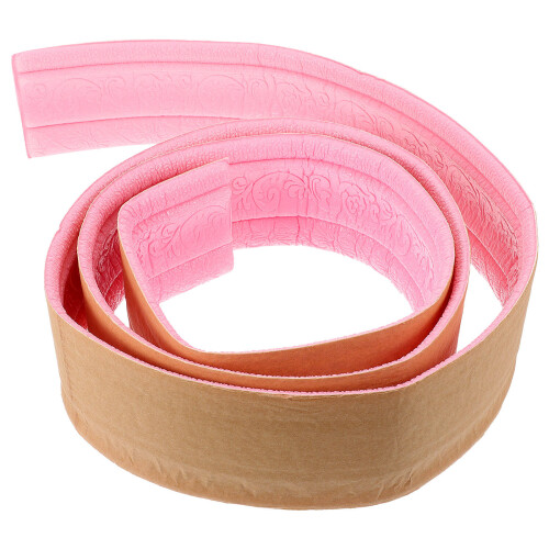 2Stk Wandbordüre Pink Selbstklebend Flexible Schaumleiste Eck 2