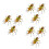 9Pcs Realistic Bee Figurines Durable ABS Clay Wire Desktop Decor 9
