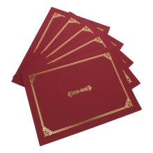 20Pièces Protège-Document Rouge En Pour Diplômes Et Récompenses