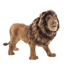 2Pcs Durable Plastic Lion Model Toy Light Brown Animal Figure for Kids