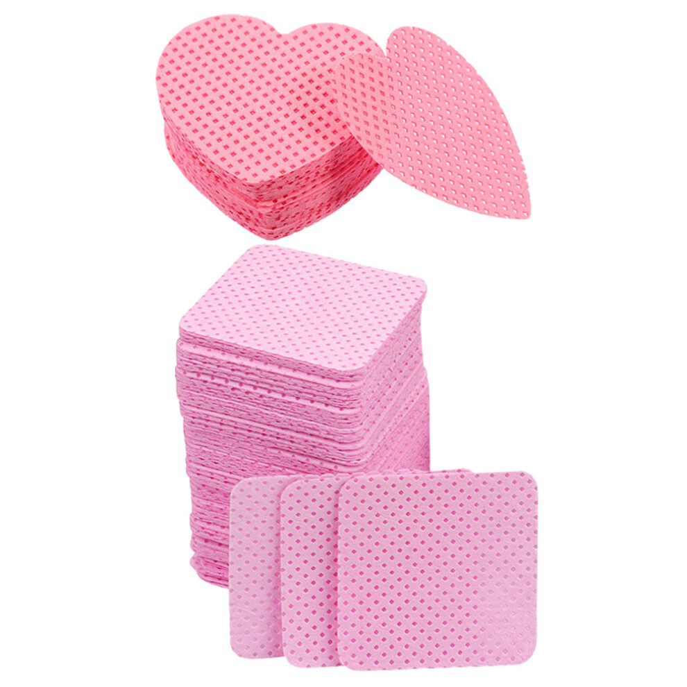 Photos - Manicure Cosmetics Cotton Nail Polish Remover Pads Pink Lint Free Wipes with Case