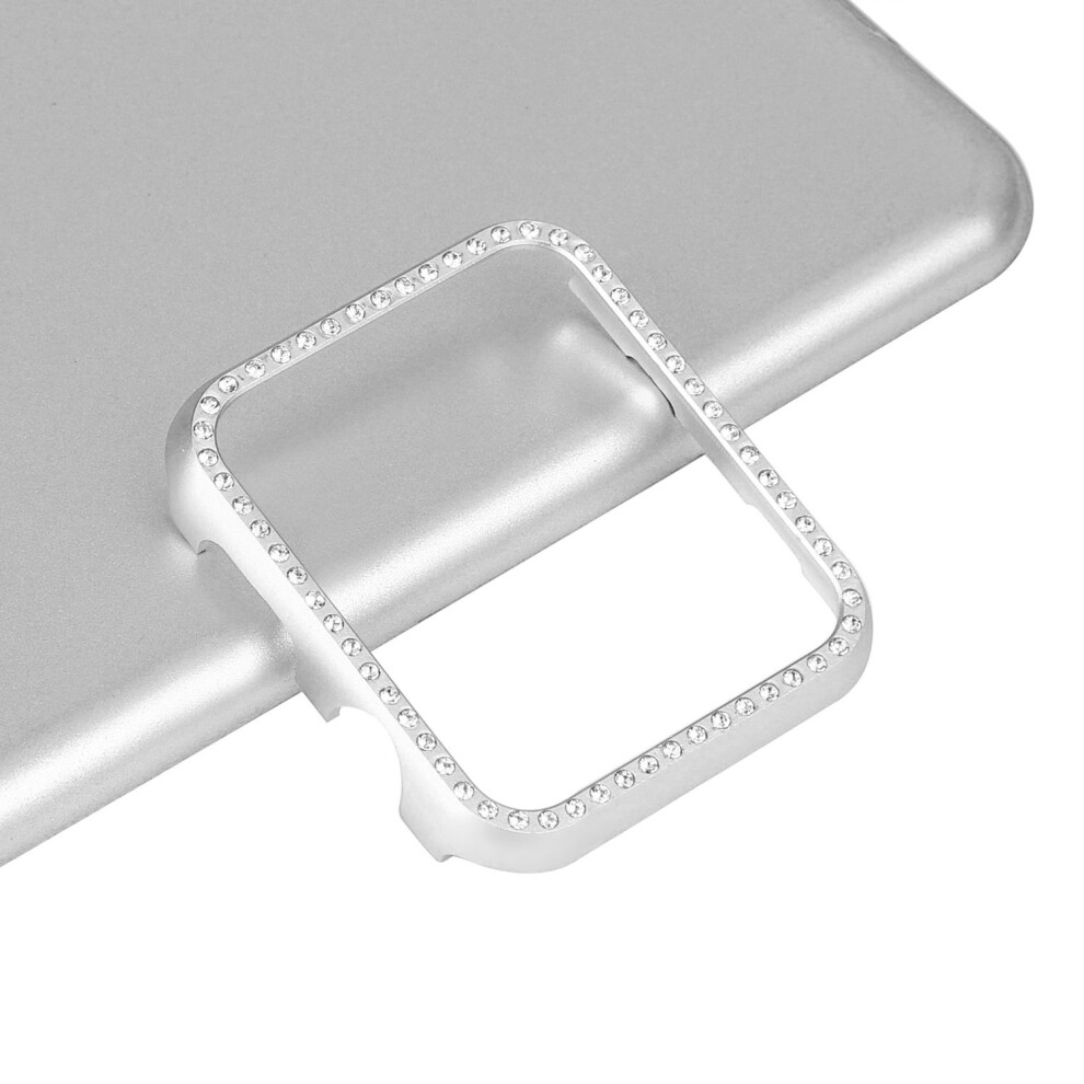 Glitter Shockproof Bumper Case With Full Coverage Antiscratch Shell For Apple Watch 38Mm Series 3 Silver 9455672837545