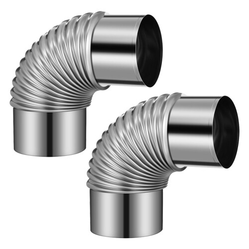 6Stk Silber Ofenrohr Bogen Fürs System 1