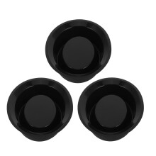 3Pcs Black Silicone Shaving Bowls Travel Mug Beard Foam Grooming Tool