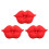 15Pcs Red Silicone Lip Pacifiers Funny Baby Comforting Tool Teether 5
