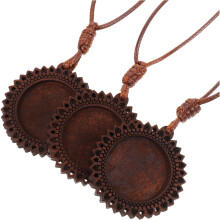 Set Of 2 Jewelry Making Kit Jewellery Supplies Wooden Pendant Bezel