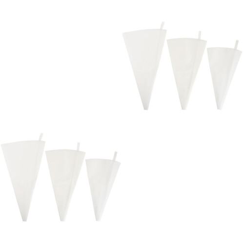 6Pcs White Polyester Cotton Piping Bag for Home Baking Decoration 2