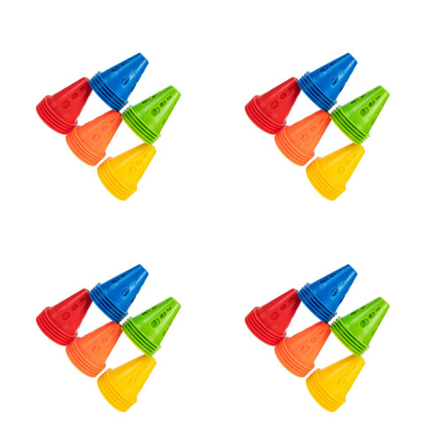 100 Pcs Plastic Roller Skating Marker Cones For Obstacles 2