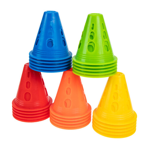 100 Pcs Plastic Roller Skating Marker Cones For Obstacles