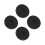 4Pcs Seamless Rotation Black Plastic Turntable Stand for Home Dining 5