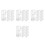 64Pcs Home Use Roller Shade Chain Retainers Clear Acrylic Cord Hooks 6