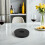 4Pcs Seamless Rotation Black Plastic Turntable Stand for Home Dining 11