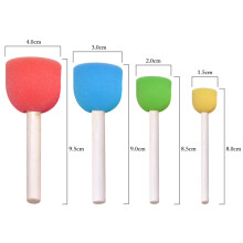 48 Pcs Assorted Round Paint Sponge Brush Set For Kids Crafts And Diy